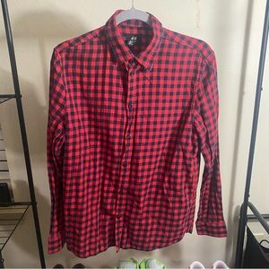 h&m red flannel